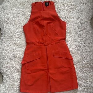 Alexander McQueen Vibrant Orange Mini Dress